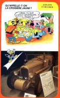 Disney Humour Croisiere Jaune Expédition Citroen Automobile  Fiche Illustrée Documentée Exploits Et Records - Other & Unclassified