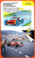 Disney Humour Circuit Automobile Monaco Formule 1 Grand Prix  Fiche Illustrée Documentée Exploits Et Records - Other & Unclassified