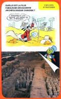 Disney Humour Archéologie Chinoise Soldats Armée Empereur  Fiche Illustrée Documentée Exploits Et Records - Andere & Zonder Classificatie