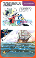 Disney Humour Vitesse Des Bateaux En Nœuds  Fiche Illustrée Documentée Vie Quotidienne - Other & Unclassified
