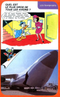 Disney Humour Transports Plus Gros Des Avions ? Nez Antonov 124 Avion Fiche Illustrée Documentée - Autres & Non Classés