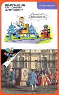Disney Humour Transports Chaises à Porteurs ? Entrée Chateau De Versailles Fiche Illustrée Documentée - Other & Unclassified