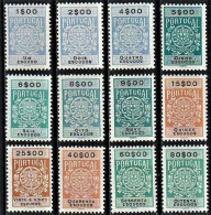 Revenue/ Fiscal, Portugal 1940 - Estampilha Fiscal -|- 12 Different Stamps - Novos MNH - Gebraucht