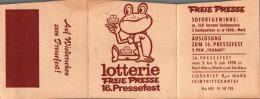 H2971 - Freie Presse Pressefest Karl Marx Stadt Eintrittskarte - Los Lotterie - Tickets D'entrée