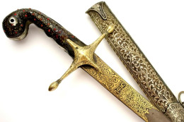 Rare 18th-19th C. Ottoman Balkan Serbian Shamshir Sword - Armes Blanches