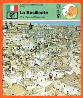 LA BASILICATE  Ville Matera Italie Fiche Illustree Géographie - Geografía