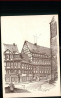 71571035 Hannover Hannoversche Baudenkmaeler Fachwerkhaus Kuenstlerkarte Zeichnu - Hannover