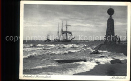 71571010 Travemuende Ostseebad Nordermole Segelschiff Dampfer Travemuende Ostsee - Luebeck