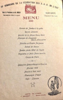 Menu 4 Eme Concours De La Fédération Des SAG De L’est 8 Juin 1930 Hôtel Du Cygne à St Mihiel - Menükarten
