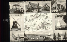71570974 Steinhude Inselfestung Wilhelmstein Windmuehle Regattasegeln Strandprom - Steinhude