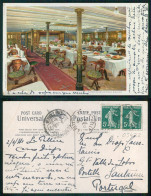 BARCOS SHIP BATEAU PAQUEBOT STEAMER [ BARCOS # 05422 ] - PACIFIC LINE RMS ORITA FIRST CLASS DINING ROOM - Segelboote