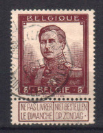 BELGIUM  STAMPS, 1912. Sc.#102, USED - 1915-1920 Albert I.