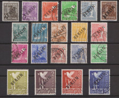 Berlin - 1948 "Schwarzaufdruck", Mi.Nr. 1-20 Mit Sauberen Stempeln. - Used Stamps