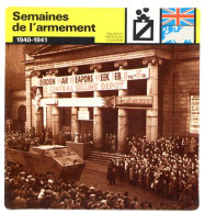 SEMAINES DE L'ARMEMENT 1940 1941  Guerre 1939 1945  Politique Intérieure Economie Fiche Illustrée - Histoire