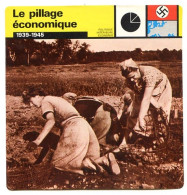 LE PILLAGE ECONOMIQUE 1939 1945  Guerre 1939 1945  Politique Intérieure Economie Fiche Illustrée - Geschichte