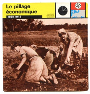 LE PILLAGE ECONOMIQUE 1939 1945  Guerre 1939 1945  Politique Intérieure Economie Fiche Illustrée - Histoire