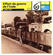 EFFORTS DE GUERRE DE L'INDE 1939 1941  Guerre 1939 1945  Politique Intérieure Economie Fiche Illustrée - Geschiedenis