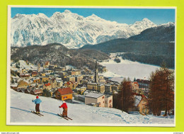 Grisons ST MORITZ N°1008 Piz Languard Ski Jeunes Skieurs VOIR DOS Agfacolor - Sankt Moritz
