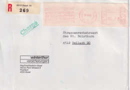 R Brief  "Winterthur Versicherungen, Basel"  (Freistempel)       1984 - Storia Postale