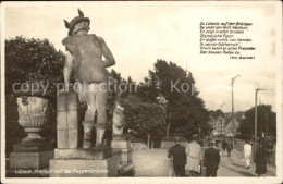 71570686 Luebeck Merkur Auf Der Puppenbruecke Skulptur Gedicht Em. Geibel Priwal - Luebeck