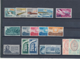 1956 Italia Repubblica, Francobolli Nuovi, Annata Completa 17 Valori, MNH** - Volledige Jaargang