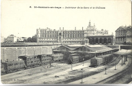 SAINT GERMAIN EN LAYE - Intérieur De La Gare Et Le Château - TRAIN - St. Germain En Laye