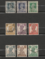 Inde Lot De 17 Timbres Du Roi Georges VI 1939 Mi IN D 102 - D112 - D105 1946 Mi IN 182 1941 Mi IN 165 à 167 - 171 174 - 1936-47 King George VI