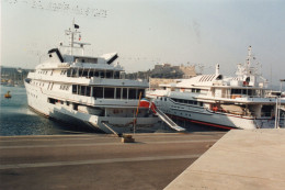 L - PHOTO ORIGINALE - BATEAU - ALPES MARITIMES - ANTIBES - YACHT TRUMP PRINCESS - PROPRIETE DE DONALD TRUMP - MARS 1991 - Boats