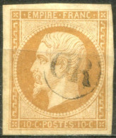 FRANCE - Y&T  N° 13A (o)...OR Dans Un Cercle - 1853-1860 Napoléon III
