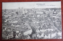 Cpa Bruxelles ; Vue Panoramique Vers Ste-Gudule - Mehransichten, Panoramakarten