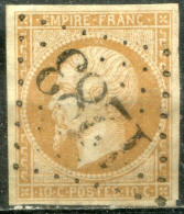 FRANCE - Y&T  N° 13B (o)...oblitération Losange Grands Chiffres - 1853-1860 Napoléon III