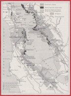 San Francisco. Carte Avec Extension Urbaine, Zone D'activité Industrielle, Quartier Industrielle ... Larousse 1960. - Documents Historiques