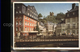 71570368 Monschau Rurbruecke, Rotes Haus U.Burgruine Haller Monschau - Monschau