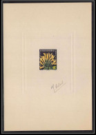 0951 Epreuve D'artiste Artist Proof AEF Afrique Equatoriale N°243 Euadama Fleur Flower Signé Signed Autograph Rolland - Neufs