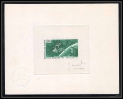 0595 Epreuve D'artiste Artist Proof Senegal Y&t 52 Espace (space) Satellite D1 Signé Signed Autograph Combet - Africa