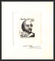 0452 Epreuve D'artiste Artist Proof GABON PA Y&t 231 Gustave Flaubert Ecrivain Writer Discount Signé - Schrijvers