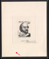 0453 Epreuve D'artiste Artist Proof GABON PA Y&t 231 Gustave Flaubert Ecrivain Writer Signé Marque De Controle - Gabon