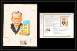 3036 Monaco N°911 Auguste Escoffier Cuisinier Cook Maquette D'artiste Original Artist Work FDC Signé Chesnot 1972 - Levensmiddelen