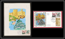 3029 Monaco 826 Exposition Universelle OSAKA Japan Maquette D'artiste Original Paint Artist Work FDC Signé Chesnot 1969 - 1970 – Osaka (Japon)