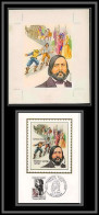 3016 France 1728 Théophile Gautier écrivain Writer Maquette D'artiste Original Paint Artist Work FDC 1972 Signé Chesnot - Writers