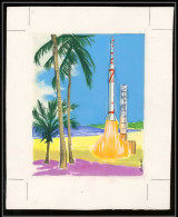 3006 France N°1635 Fusée Diamant B Espace (space) Maquette D'artiste Original Paint Artist Work FDC 1970 Signé Chesnot - Epreuves D'artistes