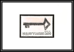 2786 N°365 Church Clé De L'église Cortinada 1987 Key Epreuve Photo Noir Et Blanc Proof Andorre Andorra - Unused Stamps