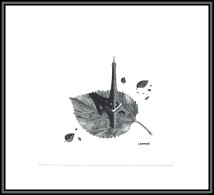 2722 N°3000 Tour Eiffel Tower Vert 22/20cm Epreuve D'artiste Du Document Officiel Artist Proof France Graveur Lavergne - Artistenproeven