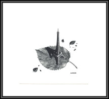 2722 N°3000 Tour Eiffel Tower Vert 22/20cm Epreuve D'artiste Du Document Officiel Artist Proof France Graveur Lavergne - Epreuves D'artistes