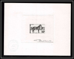 2680 N°266 Cheval Horse 1972 Animaux Animals Epreuve D'artiste Artist Proof Signé Betemps Signed Autograph Tchad - Chevaux