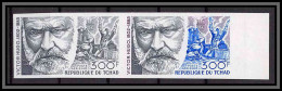 2665 PA N°299/302 Victor Hugo écrivain Writer 1985 Tchad Essais De Couleur Non Dentelé Imperf Proof Paire - Tchad (1960-...)