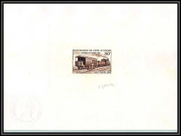 2546 Cote D'voire Ivory N°243 Train Postal Journée Du Timbres 1966 Epreuve D'artiste Artist Proof Signé Signed Gandon - Treinen