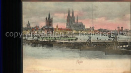 71570341 Koeln Rhein Mit Holzbruecke Und Dom Koeln Rhein - Koeln