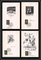 2364a N°1629 Championnat Du Monde De Handball 1970 France Lot De 4 Epreuve D'artiste Artist Proof Signé Signed  - Hand-Ball