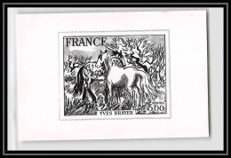 2336 2026 TABLEAU (PAINTING) Chevaux De Camargue D'Yves Brayer France Epreuve Photo Maquette Proof Noir Black - Artistenproeven